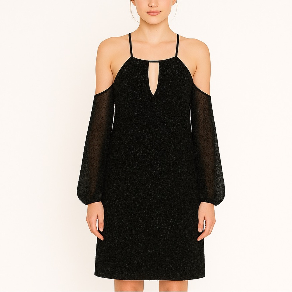 Zac Posen Marianne Cold-Shoulder Beaded Dress sz 8